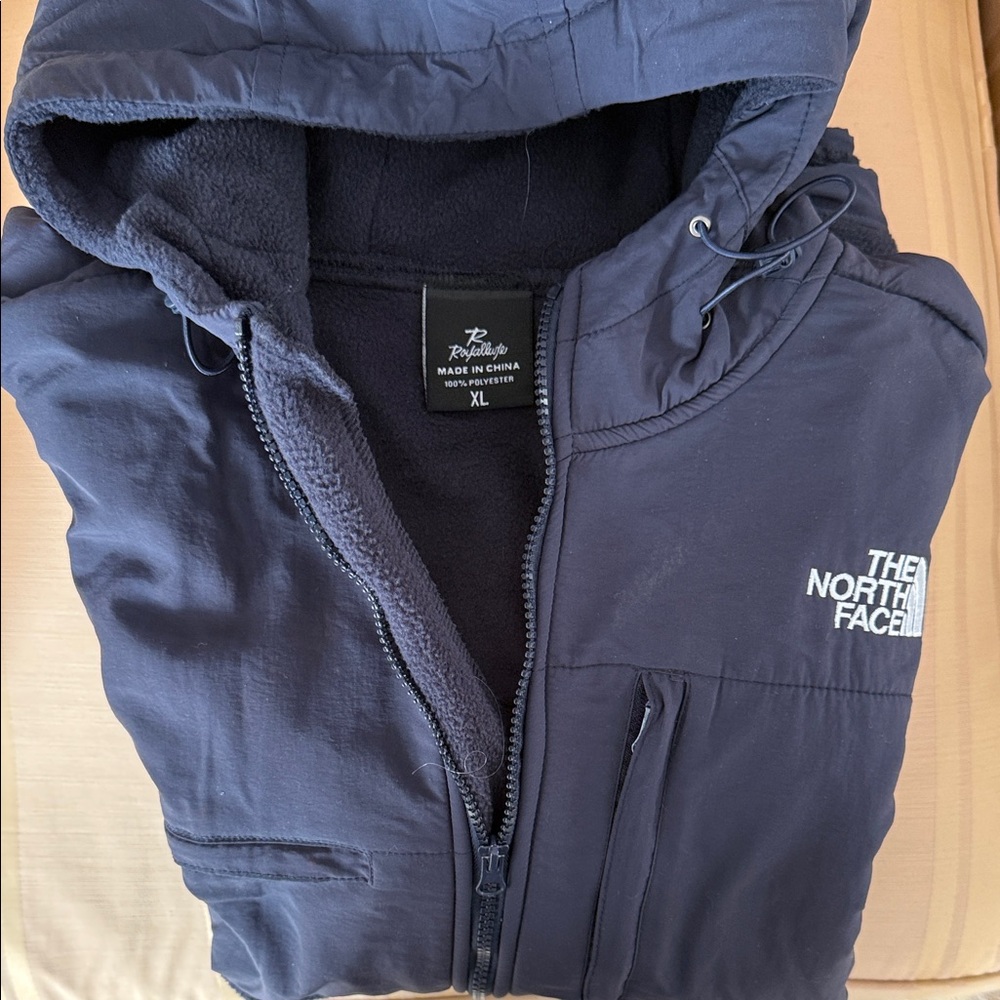The North Face Dark Blue Fleece-Lined Jacket